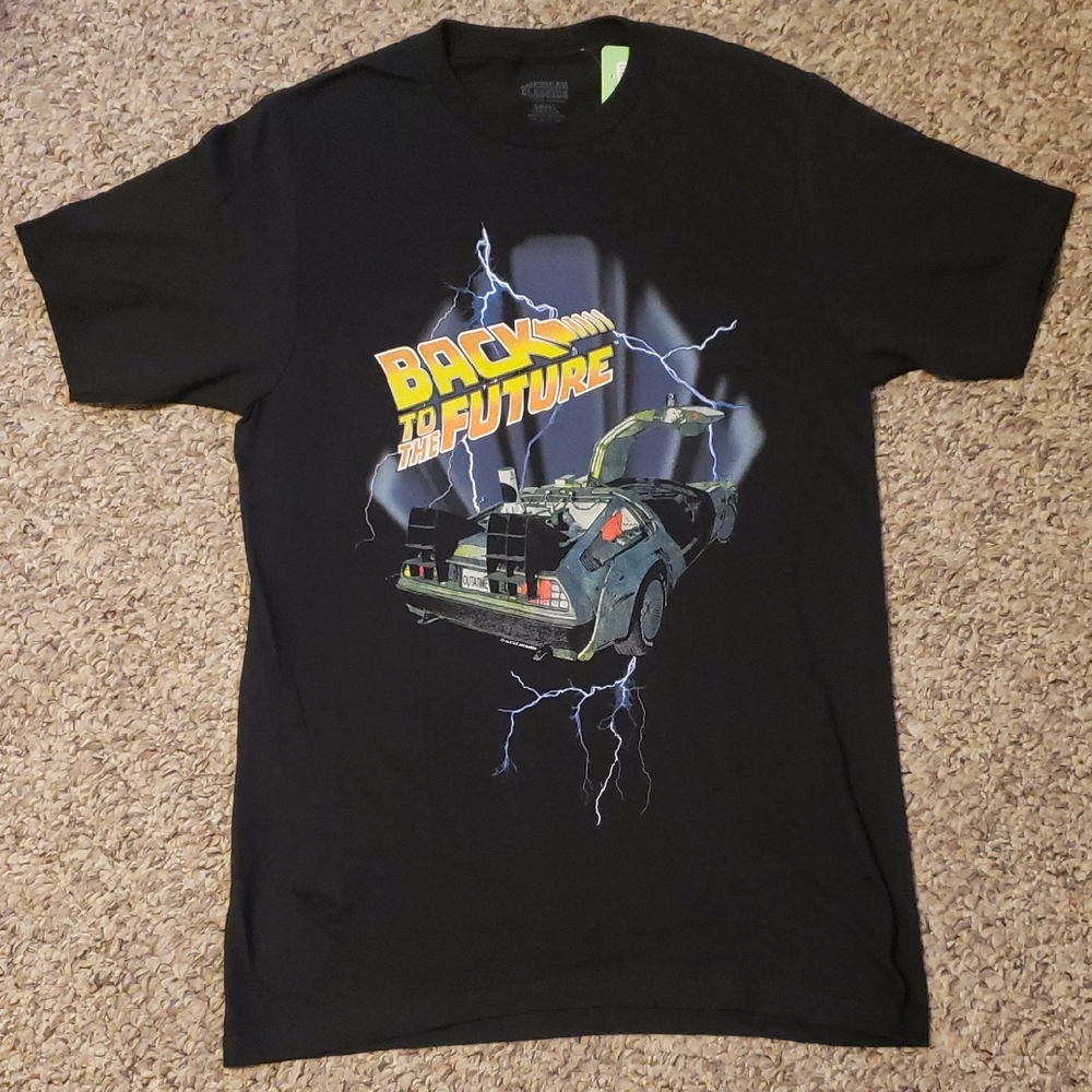 American Classics Back To The Future Blk  Graphic T-Shirt, Size Small, NWT